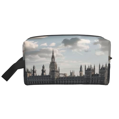 Kosmetiktasche mit Aufschrift "Merry Christmas", für Damen und Mädchen, große Kapazität, Reißverschluss, Kosmetiktasche, Reise-Kulturbeutel, Organizer mit Griff, london, Einheitsgröße, Kosmetiktasche Kosmetiktasche mit Aufschrift "Merry Christmas", für Damen und Mädchen, große Kapazität, Reißverschluss, Kosmetiktasche, Reise-Kulturbeutel, Organizer mit Griff, london, Einheitsgröße, Kosmetiktasche von JKSEEPYN
