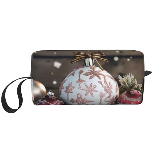 Kosmetiktasche mit Entenmotiv, Make-up-Tasche für Damen, Reise-Kulturbeutel, Zubehör, Organizer mit Griff, Reißverschluss, Weihnachtsdekoration., Einheitsgröße, Kosmetiktasche von JKSEEPYN