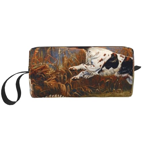 Kosmetiktasche mit Glühwürmchen und Laternenaufdruck, Make-up-Tasche für Damen, Reise-Kulturbeutel, Zubehör, Organizer mit Griff, Reißverschluss, Fasanenfänger für Hunde, Einheitsgröße, Kosmetiktasche von JKSEEPYN