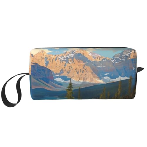 Kosmetiktasche mit Schmetterlings-Aufdruck, für Damen, Reise-Kulturbeutel, Zubehör, Organizer mit Griff, Reißverschluss, Nationalpark, Einheitsgröße, Kosmetiktasche von JKSEEPYN