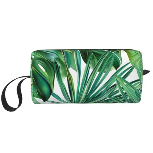 Kosmetiktasche mit Sonnenblumen-Motiv, Make-up-Tasche für Damen, Reise-Kulturbeutel, Zubehör, Organizer mit Griff, Reißverschluss, Tropische Palmen-Bananen, Einheitsgröße, Kosmetiktasche Kosmetiktasche mit Sonnenblumen-Motiv, Make-up-Tasche für Damen, Reise-Kulturbeutel, Zubehör, Organizer mit Griff, Reißverschluss, Tropische Palmen-Bananen, Einheitsgröße, Kosmetiktasche von JKSEEPYN