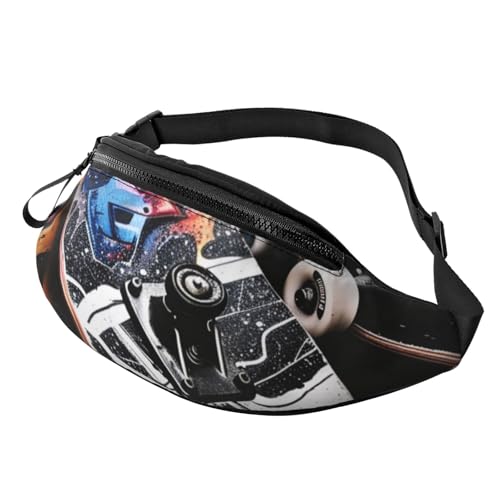 Sunset Hawaiian Palm Tree Printed Chest Pack Waist Bag for Men Women Running Belt Bag Fanny Packs Chest Bags Travel Hiking Daypack, Skateboards, Einheitsgröße von JKSEEPYN