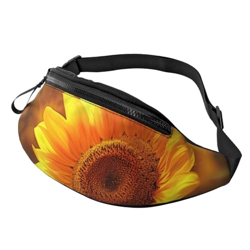Sunset Hawaiian Palm Tree Printed Chest Pack Waist Bag for Men Women Running Belt Bag Fanny Packs Chest Bags Travel Hiking Daypack, Sonnenblumen-Schmetterling, Einheitsgröße von JKSEEPYN