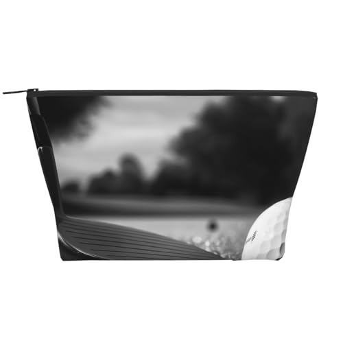 Trapez-Make-up-Tasche, Reise-Kosmetik-Organizer mit Schaumstoffpolsterung, für Fitnessstudio, Büro und Wochenendausflüge, Blau, Schwarz und Weiß Golf, Einheitsgröße, Kosmetiktasche Trapez-Make-up-Tasche, Reise-Kosmetik-Organizer mit Schaumstoffpolsterung, für Fitnessstudio, Büro und Wochenendausflüge, Blau, Schwarz und Weiß Golf, Einheitsgröße, Kosmetiktasche von JKSEEPYN