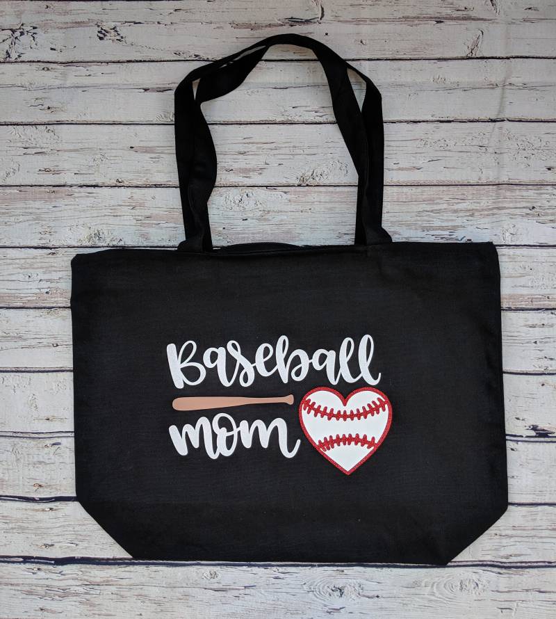 Baseball Mom Zippered Tote Bag Baseball Mom Zippered Tote Bag von JKSKboutique