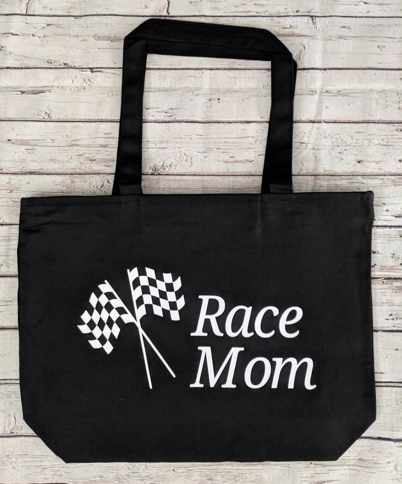 Race Mom Zippered Canvas Einkaufstasche Race Mom Zippered Canvas Einkaufstasche von JKSKboutique
