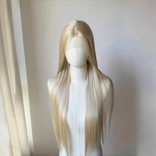 30 Zoll HD transparente Spitze 13 * 4 Perücken, natürliche hellblonde gerade Spitzenfrontperücken, natürlich aussehende Perücke for den täglichen Gebrauch von Frauen 30 Zoll HD transparente Spitze 13 * 4 Perücken, natürliche hellblonde gerade Spitzenfrontperücken, natürlich aussehende Perücke for den täglichen Gebrauch von Frauen von JKUHA
