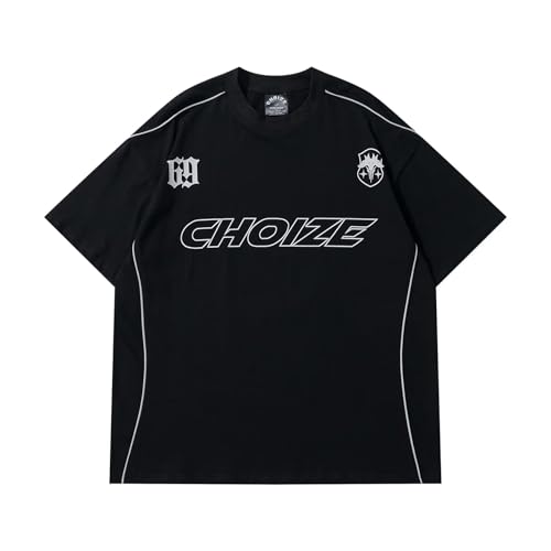 JKUIVE 3M T-Shirt für Herren, reflektierend, Buchstabendruck, kurzärmelig, Baumwolle, Übergröße, Weiß / Schwarz, Schwarz, L JKUIVE 3M T-Shirt für Herren, reflektierend, Buchstabendruck, kurzärmelig, Baumwolle, Übergröße, Weiß / Schwarz, Schwarz, L von JKUIVE