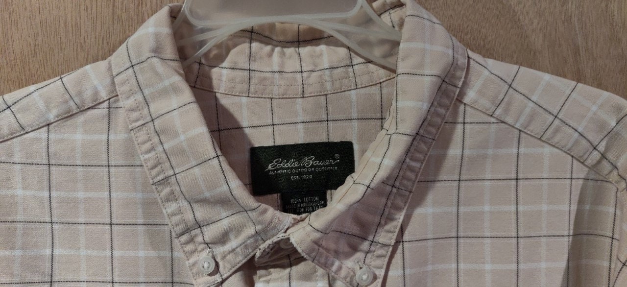 Beige Checked Shirt Beige Checked Shirt von JKVintageClothing