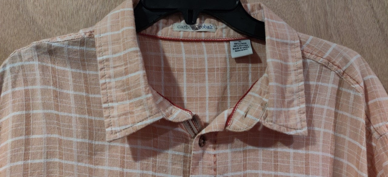 Peach Plaid Shirt Peach Plaid Shirt von JKVintageClothing
