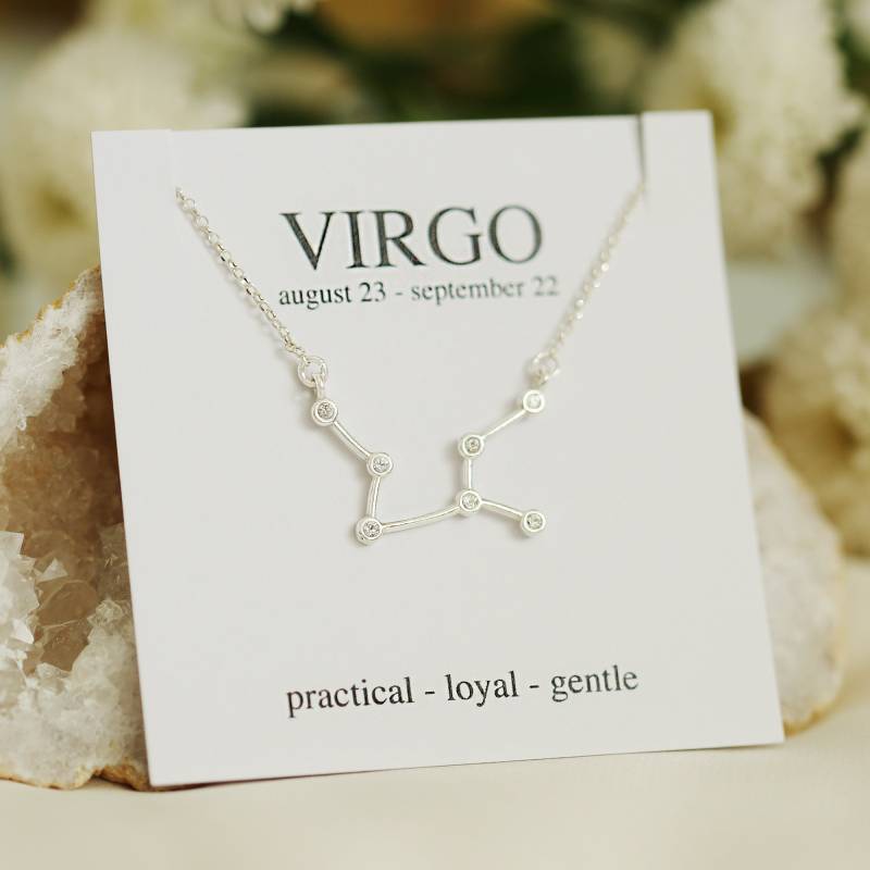 Virgo Constellation Halskette, Sterling Silber Zodiac Schmuck Virgo Constellation Halskette, Sterling Silber Zodiac Schmuck von JKWstudio
