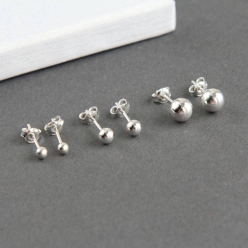 sterling Silber Kugel Ohrstecker, Minimalist Dot Ohrstecker | 3 Mm, 4 6 Mm sterling Silber Kugel Ohrstecker, Minimalist Dot Ohrstecker | 3 Mm, 4 6 Mm von JKWstudio