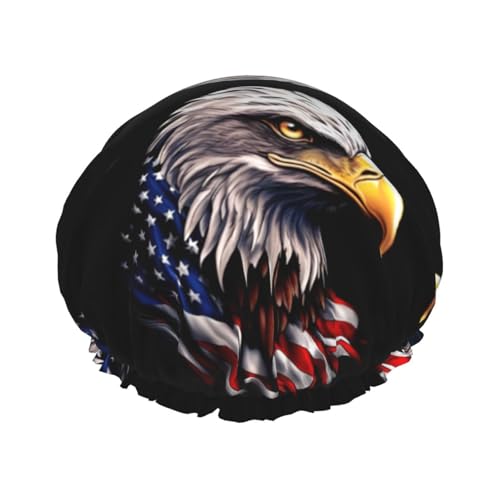 Flying Eagle Wiederverwendbare Duschhaube für Frauen, doppelte wasserdichte Schichten, Badehut, Haarbehandlung Essentials von JKXUN