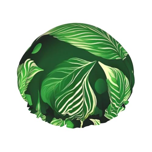 St Patricks Day Leaves Wiederverwendbare Duschhaube für Frauen, doppelte wasserdichte Schichten Badehut, Haarbehandlung Essentials von JKXUN