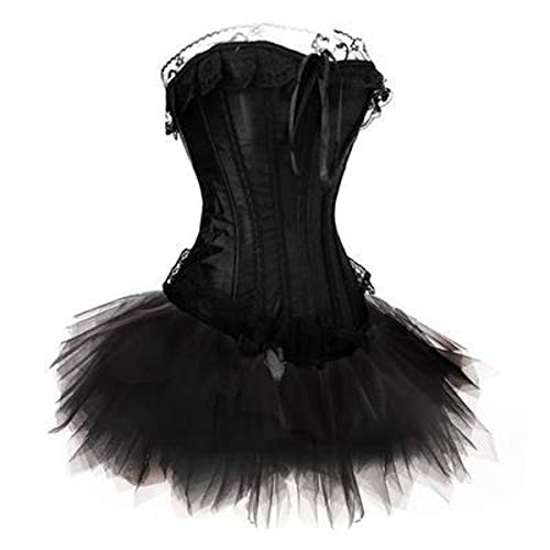 Corsage Kleid Mini Rock Tutu Korsett Gothik Schwarz EUR(36-38) L von JL Corset