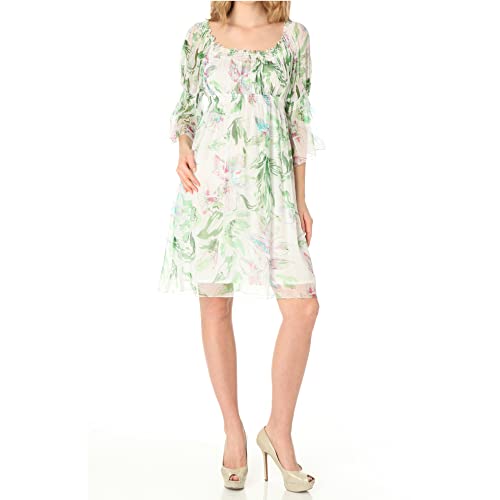 Kleid aus Chiffon mit 3/4-Arm, violett, S von JL DE LA TOUR
