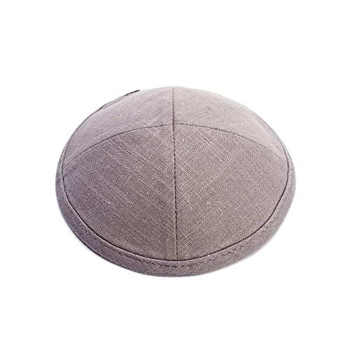 JL Kippha's EBeinante Leinen Dunkelgrau Kippah Yarmulke jüdischen Yamaka Kippa Israel Cap Judaica mit Clip von JL Kippha's