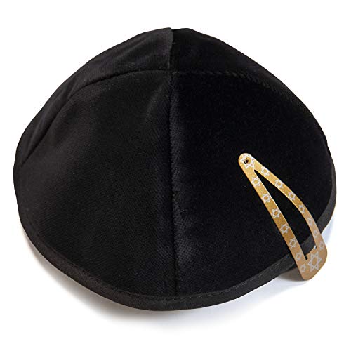 JL Kippha's Schwarz Kippah 2 cm Größe jüdischen Samt Runde Kipa Kipa-Kopf-Abdeckung Israel Für Synagoge von JL Kippha's