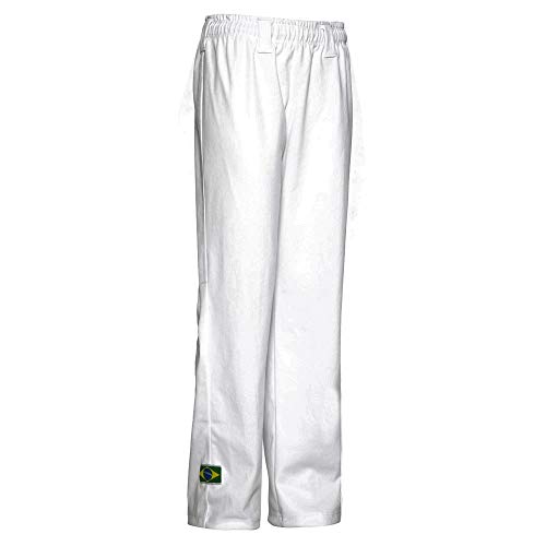 JL Sport Authentische Brasilianische Capoeira Kampfsport Hose Unisex/Kinder (Weiß) - 5-6 von JL Sport