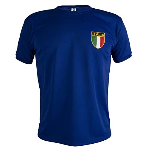 Italien Shirt Retro Fußball Kurzarm Herren - XL von JL Sport