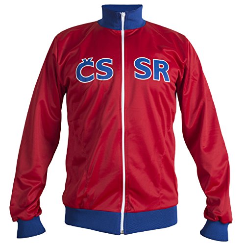 JL Sport Communist ERA Tschechoslowakei 1968 Retro Weinlese Fußball Jacke Anzug Nationale Replica - M von JL Sport