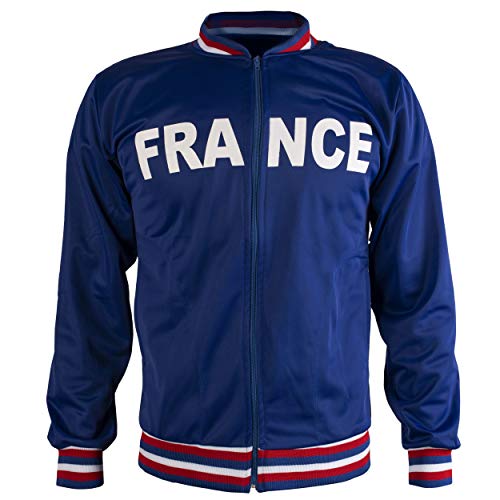 JL Sport Französisch Jacke Retro Fußball Anzug mit Reißverschluss Jacke - XL von JL Sport