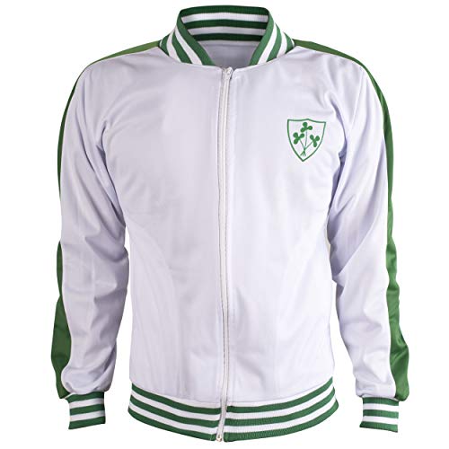 JL Sport Irland Jacke Retro Fußball Anzug mit Reißverschluss Jacke - S von JL Sport