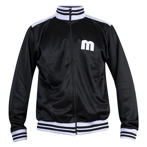 JL Sport Marley Tribute Jamaica Reggae Trainingsjacke schwarz mit Reißverschluss und gerippten Bündchen am Bund L von JL Sport