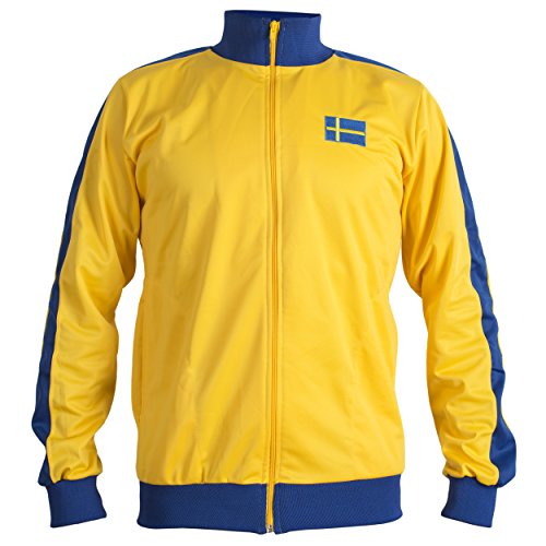 JL Sport Schweden Sverige 1970 Retro Nationale Swedese Fußballjacke Anzug - M JL Sport Schweden Sverige 1970 Retro Nationale Swedese Fußballjacke Anzug - M von JL Sport
