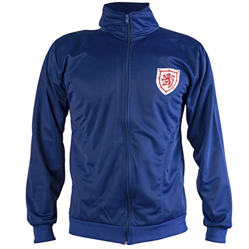 JL Sport Scotland Jacke Retro Fußball Anzug mit Reißverschluss Jacke - S von JL Sport