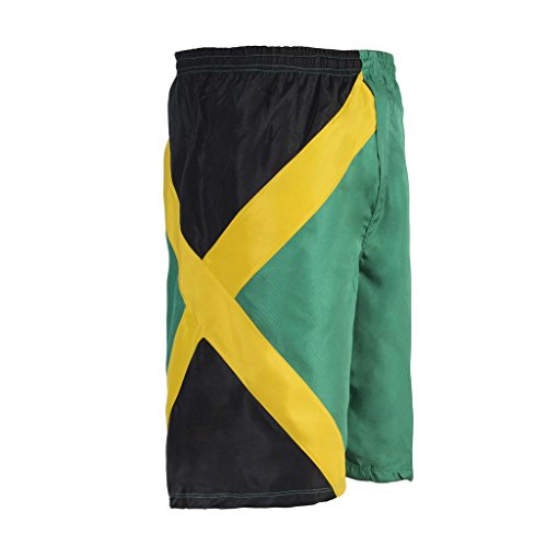 Reggae Unisex Cruise Badehose Sport Jamaican Bermuda Shorts Strand Hosen - M von JL Sport