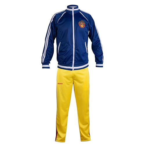 Sowjetunion Blau CCCP UdSSR Drago Voller Trainingsanzug Jacke Hose Retro XXL von JL Sport