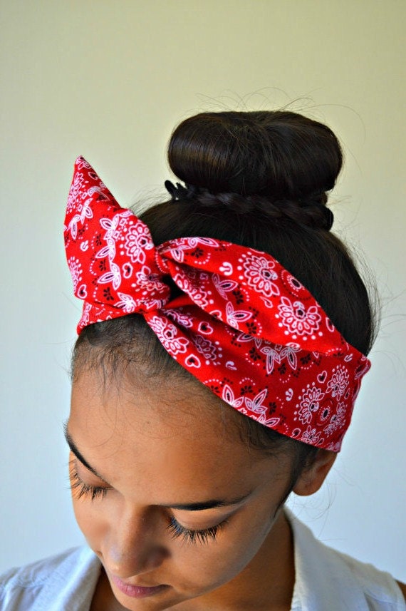 Paisley Rot Dollybow Kopfband, Chic Kopf Wickeln Ba Paisley Rot Dollybow Kopfband, Chic Kopf Wickeln Ba von JLAccessory