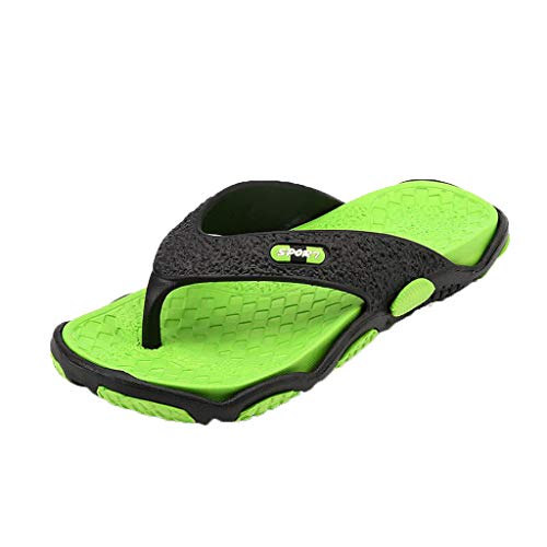 Hausschuhe Herren Schwarz Flip Flops Strandschuhe Sommer Zehensandalen Home Badeschlappen Badezimmer Badelatschen Weiche Sohle rutschfeste Zehentrenner Shower Shoes Strand Sommerschuhe Badeschuhe von JLGY