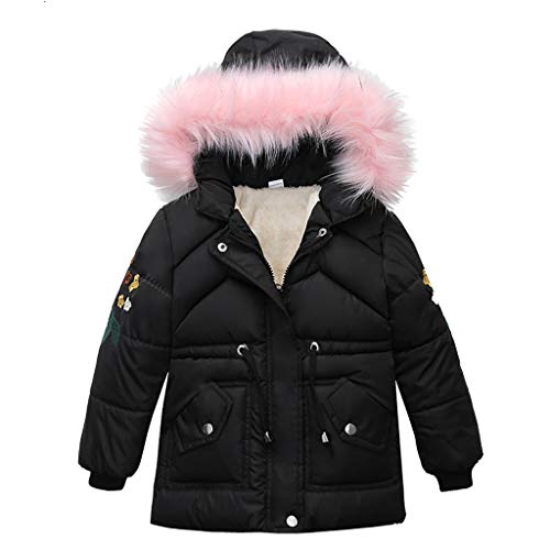 Kinder Daunenjacke Winterjacke Jungen Baumwollmantel Kapuzenjacke Warme Kinderjacke Winterkleidung Mädchen Schneeanzug mit Kapuze Winddicht Reißverschlussmäntel Puffer jacke von JLGY