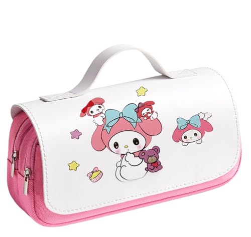 JLISENYIG Cartoon-Federmäppchen, Schreibwaren-Box mit großem Fassungsvermögen, keine Angst vor dem Herunterfallen, Die Uhr ist ein echter Hingucker, modisch von JLISENYIG