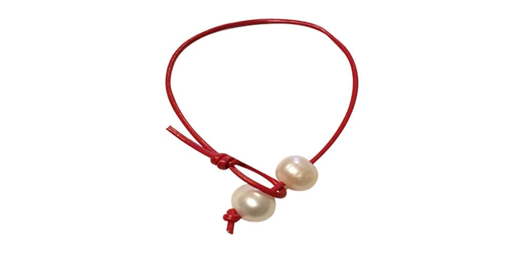 Lederperlenarmband, Floating-Perlenarmband, Boho-stil, Erschwingliches Weihnachtsgeschenk, Juni Geburtsstein, Geschenk Für Sie von JLJewelryNovelties