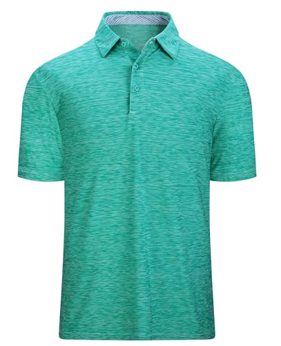 JLNYKADA Poloshirt Herren Kurzarm Sommer Golf Sport Polo Shirt Männer Freizeit T-Shirt(Grün,L) von JLNYKADA