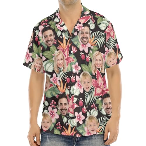 Hawaii Hemd Männer Personalisiert Mit Gesicht Herrenhemd Freizeit Sommer Hawaii Hemden Basic Beach Shirt for Männer von JLSKCN