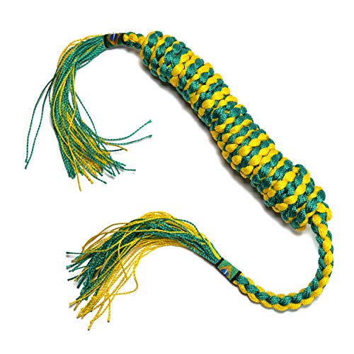 JL Sport Capoeira Traditioneller Cords Rang Gürtel Unisex Frauen Unisex Brasilien 3m Lange Hand geflochten (Grün/Gelb) von JL Sport