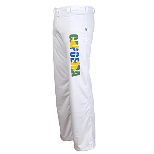 JL Sport Authentische Brasilianische Capoeira Unisex Kampfsport Hosen (Capoeira Aufdruck Neben Bein) - XL von JL Sport