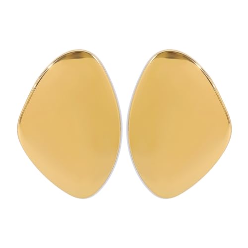 JLTPH Ausgefallene Punk-Ohrringe Für Frauen – Glänzende, Unregelmäßige Geometrische Ohrhänger, Y2K-Avantgarde-Schmuck, Auffällige Asymmetrische Ohrhänger(Gold) von JLTPH
