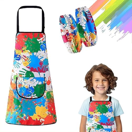 JLTXKST Wasserdicht Kinder Malkittel,Kinder Malschürze Kinder Malerkittel, mit Ärmeln und Big Taschen, Bastelschürze für6-12 Jahre Mädchen,Junge Basteln Malen Kochen JLTXKST Wasserdicht Kinder Malkittel,Kinder Malschürze Kinder Malerkittel, mit Ärmeln und Big Taschen, Bastelschürze für6-12 Jahre Mädchen,Junge Basteln Malen Kochen von JLTXKST