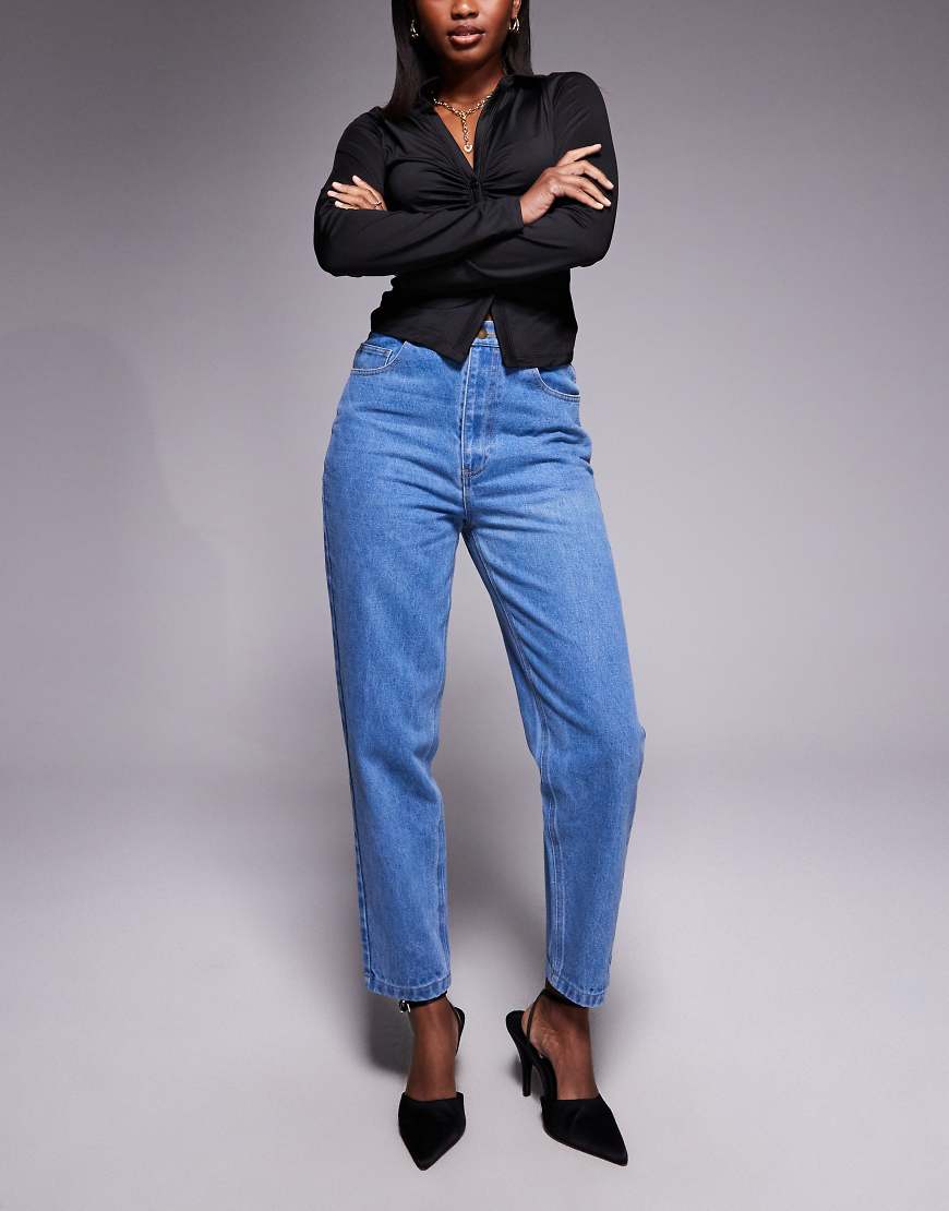 JLUXLABEL - Roesia - Slim Fit-Jeans in mittelblauer Waschung von JLUXLABEL