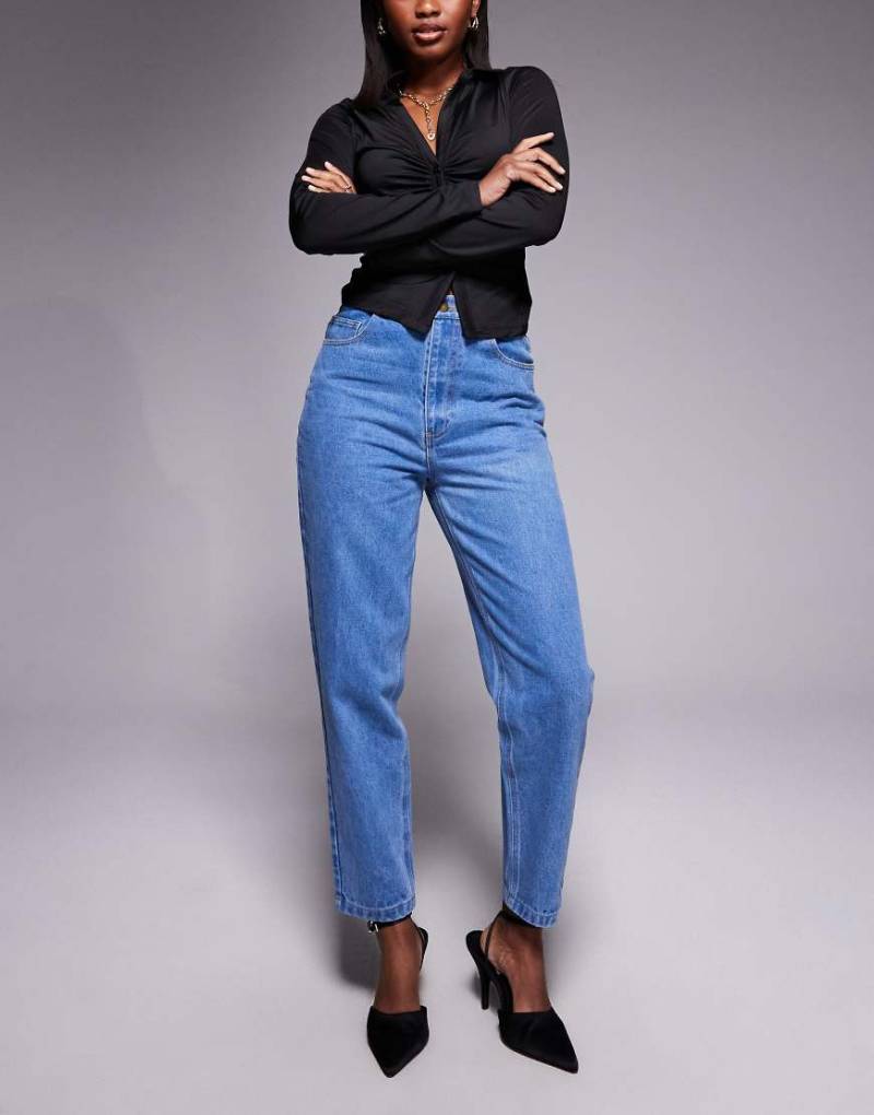 JLUXLABEL - Roesia - Slim Fit-Jeans in mittelblauer Waschung von JLUXLABEL