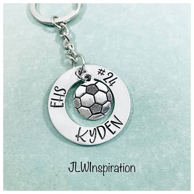 Fußball Personalisierter Schlüsselanhänger von JLWInspiration