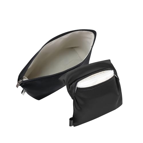 JLYZ Moon Reise-Make-up-Tasche, Seiden-Kosmetiktasche, Reise-Kulturbeutel, Organizer, niedliche Make-up-Pinsel, ästhetisches Zubehör, Aufbewahrungstasche für Damen, Schwarz JLYZ Moon Reise-Make-up-Tasche, Seiden-Kosmetiktasche, Reise-Kulturbeutel, Organizer, niedliche Make-up-Pinsel, ästhetisches Zubehör, Aufbewahrungstasche für Damen, Schwarz von JLYZ Moon