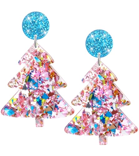 JMHACHY Weihnachtsohrringe für Frauen – lustige, leichte Acryl-Weihnachtsdekoration, Weihnachts-Party-Geschenk für Mädchen, Acryl, Kein Edelstein von JMHACHY