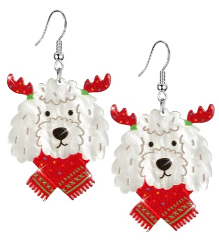 JMHACHY Weihnachtsohrringe für Frauen – lustige, leichte Acryl-Weihnachtsdekoration, Weihnachts-Party-Geschenk für Mädchen, Acryl, Kein Edelstein von JMHACHY