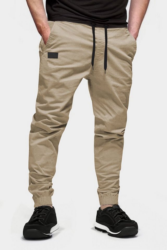 JMIERR Cargohose Herren Hose Chino Cargo Jogginghose S-XL (Chino) Elastikbund mit Tunnelzug, mit elastischem Bund von JMIERR